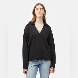 10Tree Women’s Treefleece Grove Sweatshirt in Meteorite Black, Size XS, Tentree